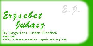 erzsebet juhasz business card