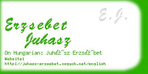 erzsebet juhasz business card